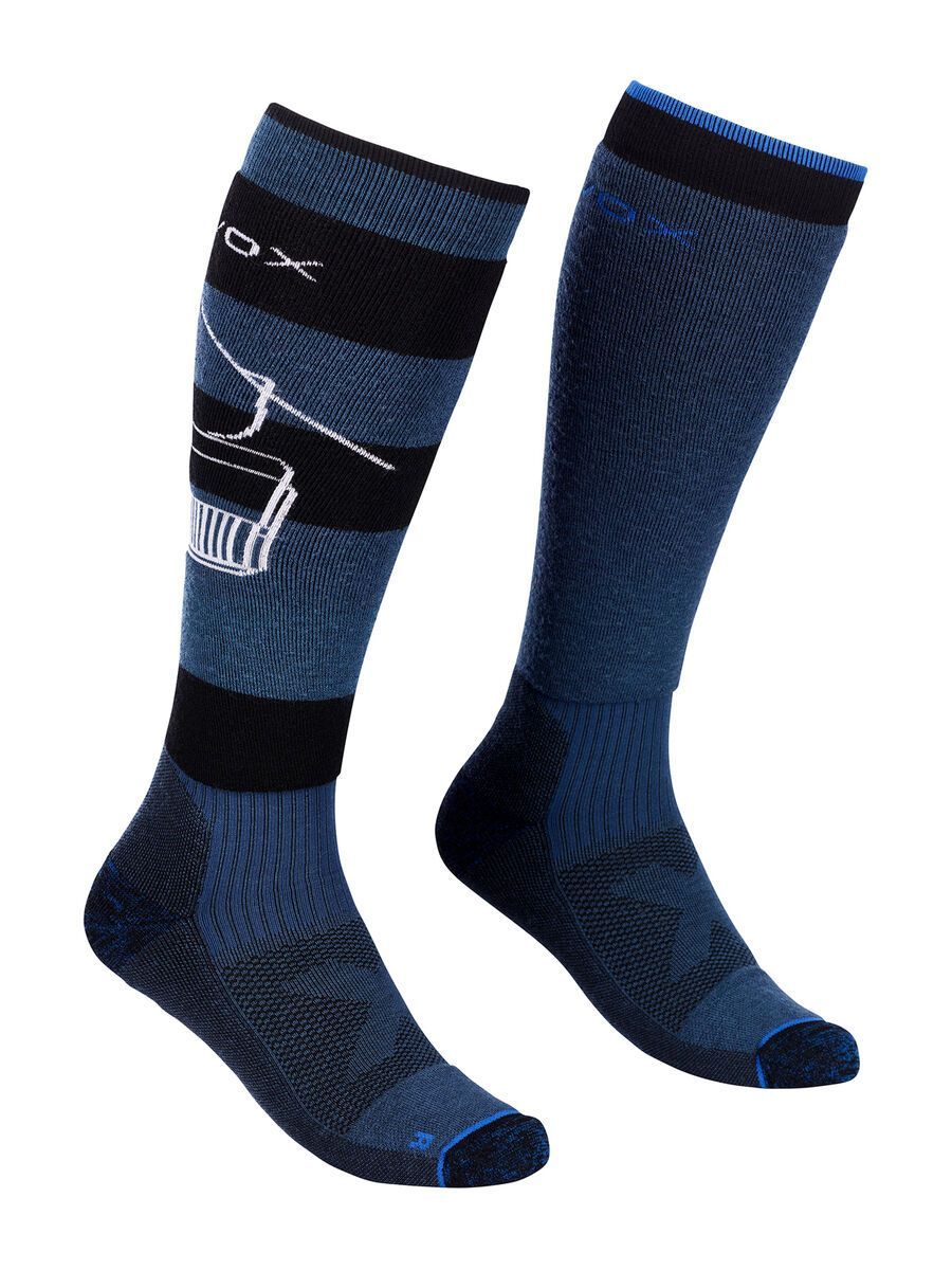 Ortovox Free Ride Long Socks M, petrol blue - Bild 1