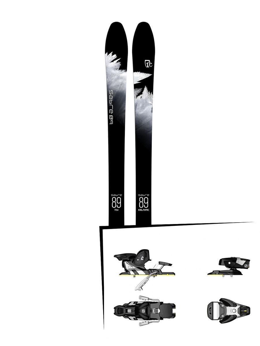 Set: Icelantic Sabre 89 2018 + Salomon STH2 WTR 13 black/white - Bild 1