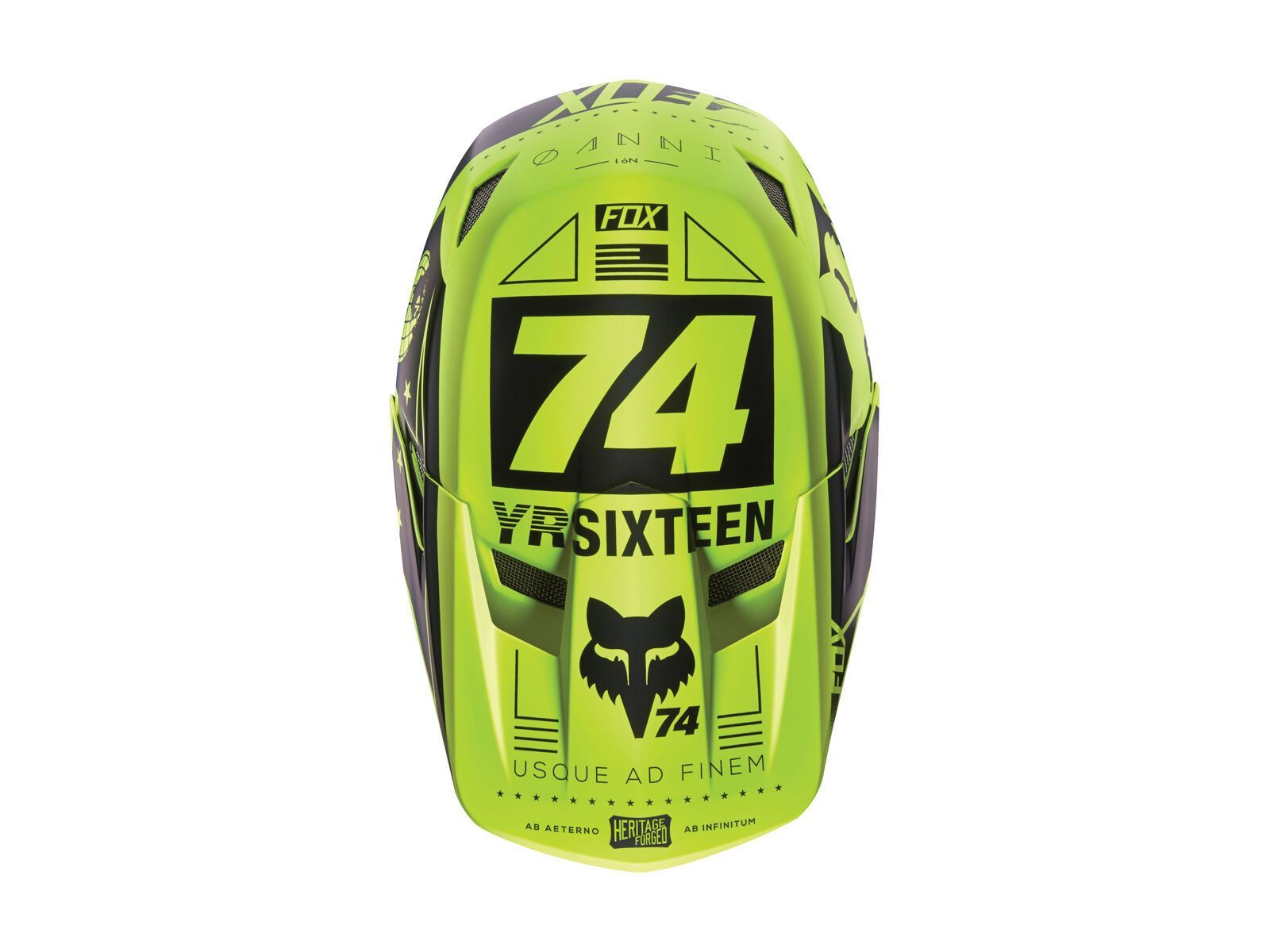 Fox Rampage Comp Helmet, flow yellow - Bild 2