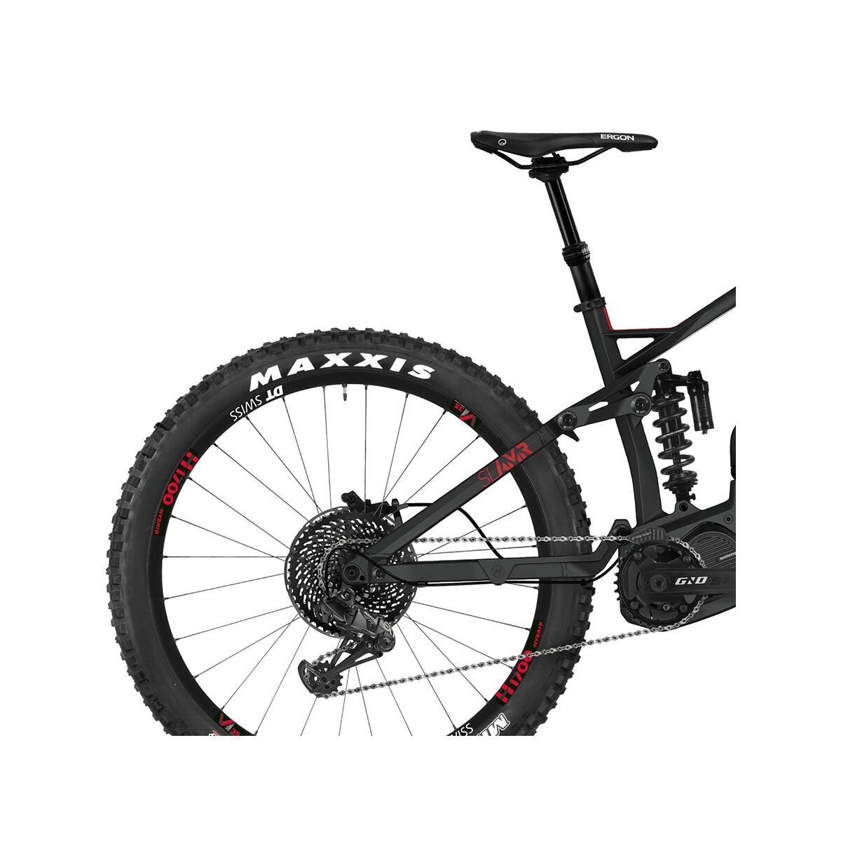 Ghost Hybride SL AMR X S7.7+ LC, titanium grey/riot red/star white - Bild 5