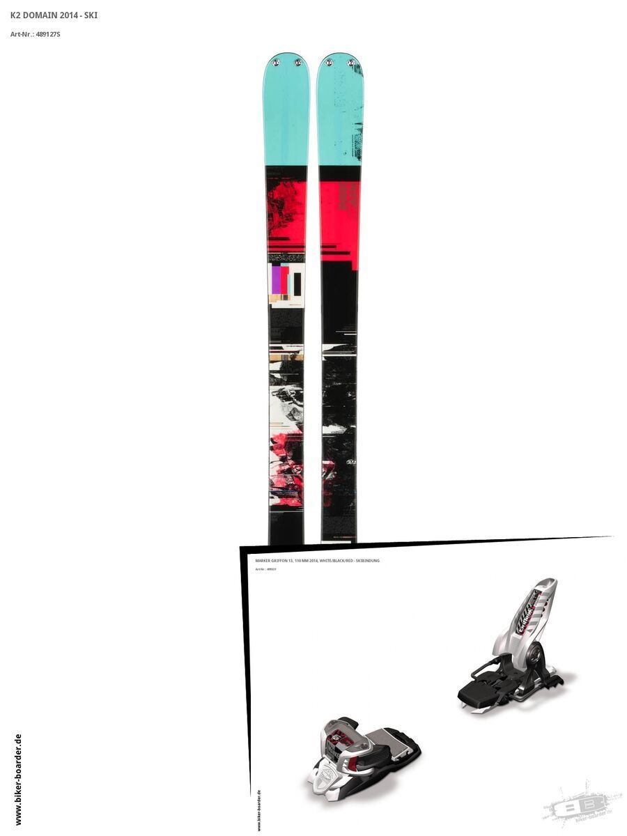 K2 SKI Set: Domain 2014 + Marker Griffon 13 - Bild 1
