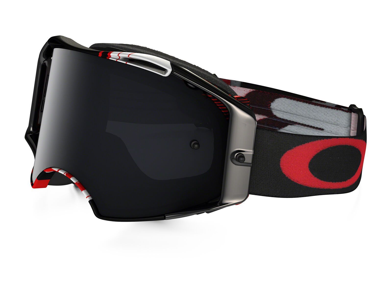 Oakley Airbrake MX, block pass red/Lens: dark grey - Bild 1