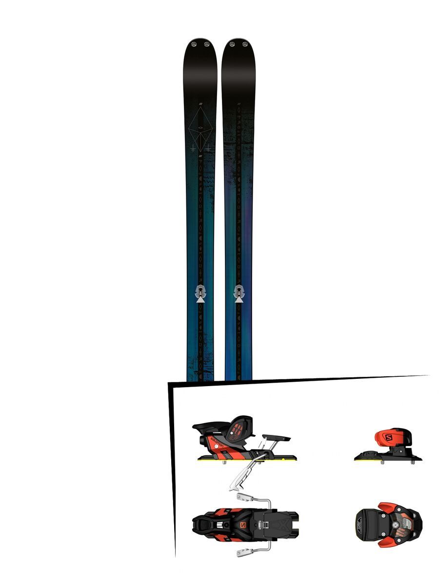 K2 SKI Set: Shreditor 92 2016 + Salomon Warden MNC 13 - Bild 1