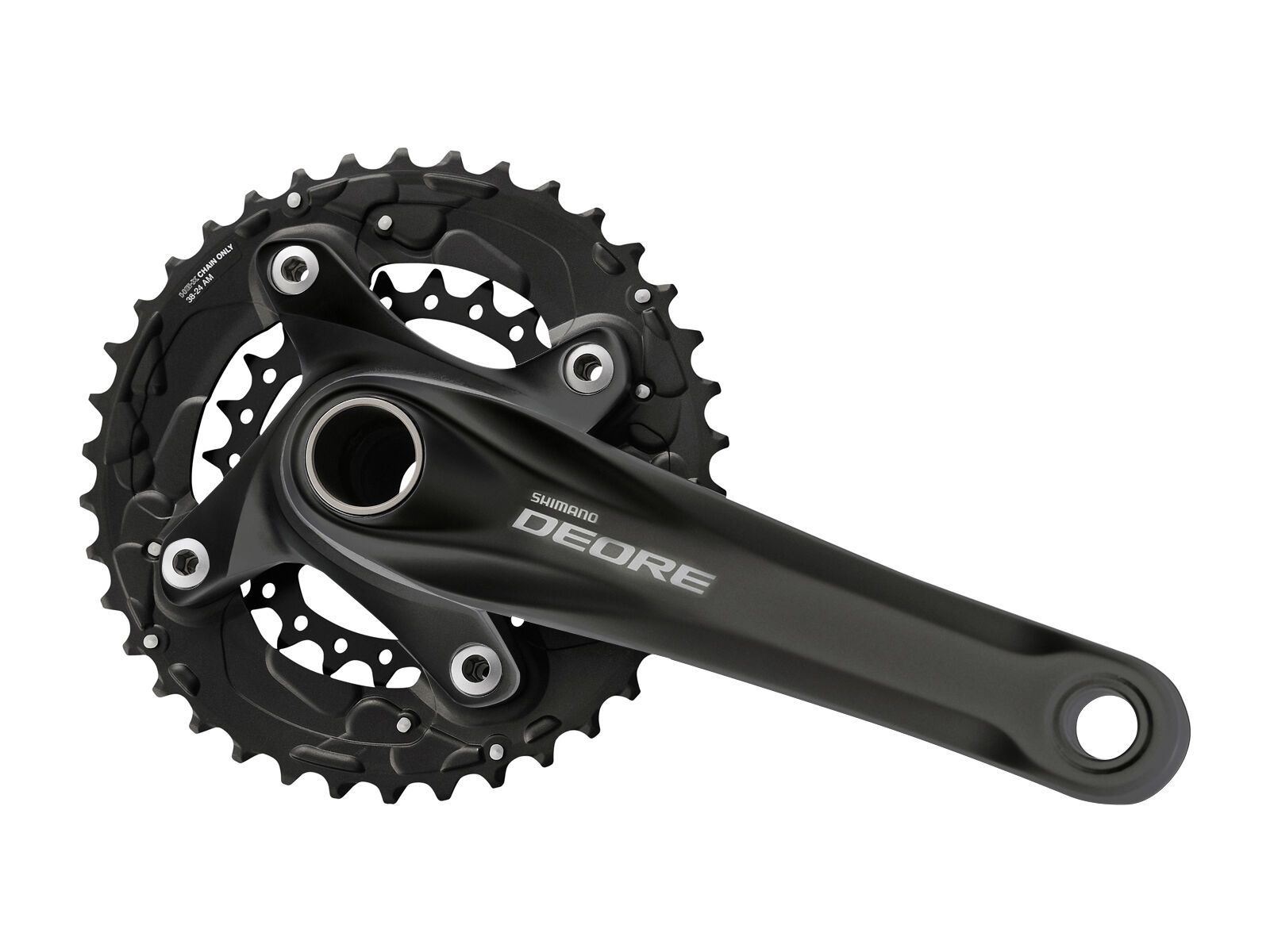 Shimano Deore MTB FC-M615 Kurbelgarnitur - 2x10, 38/26, schwarz - Bild 1