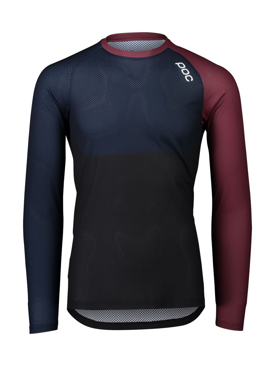 POC MTB Pure LS Jersey, propylene red/turmaline navy/uranium black - Bild 1