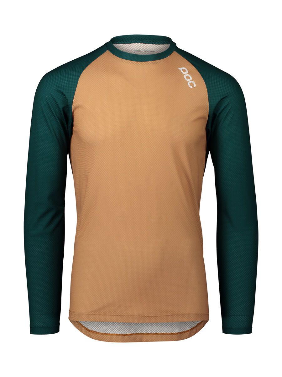 POC MTB Pure LS Jersey, moldanite green/aragonite brown - Bild 1
