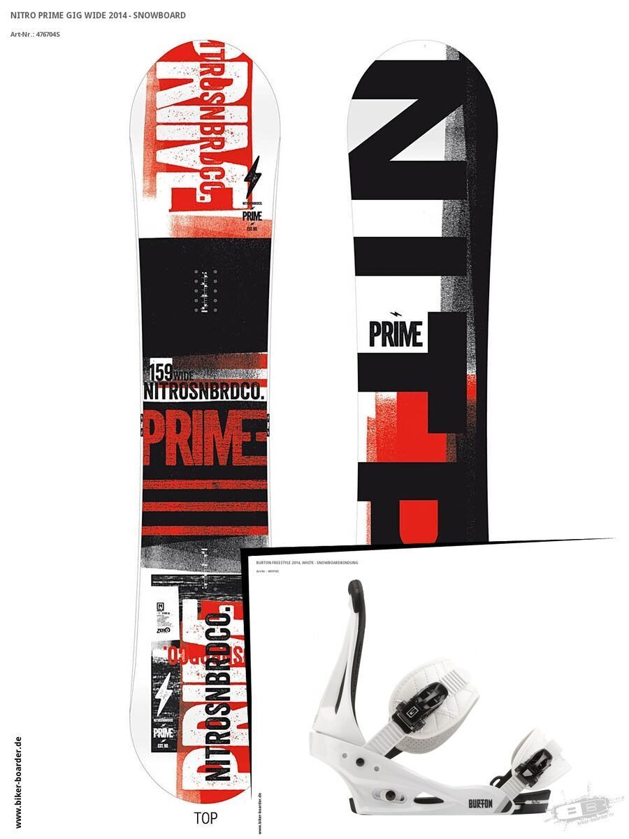 Set: Nitro Prime Gig Wide  + Burton Freestyle (493918S) - Bild 1