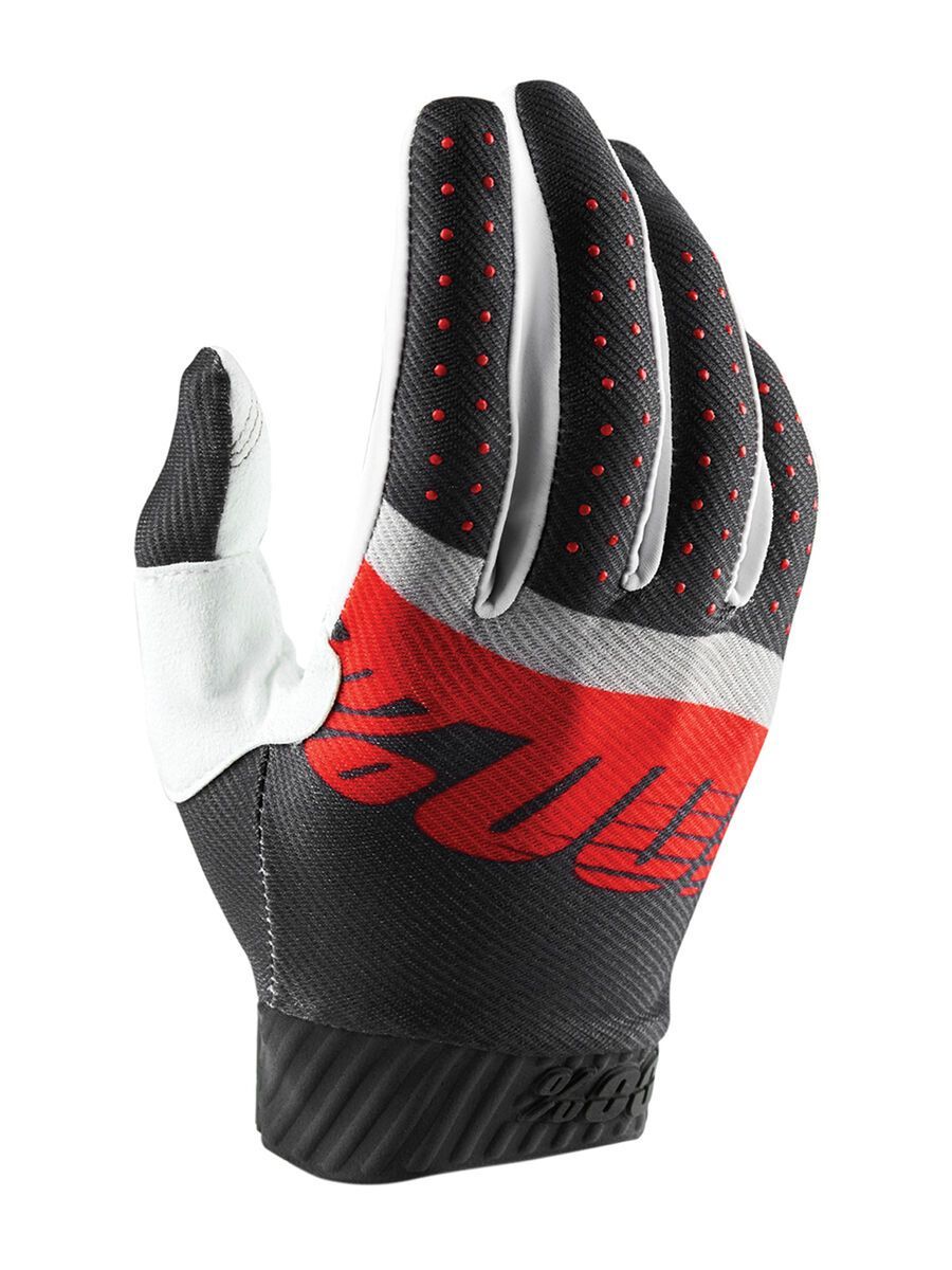 100% Ridefit Glove, steel grey/red - Bild 1