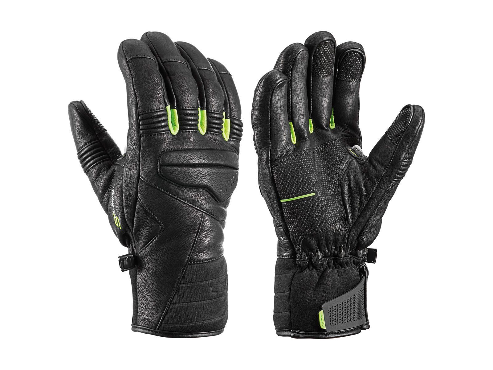 Leki Progressive 9 S mf touch, schwarz-lime - Bild 1