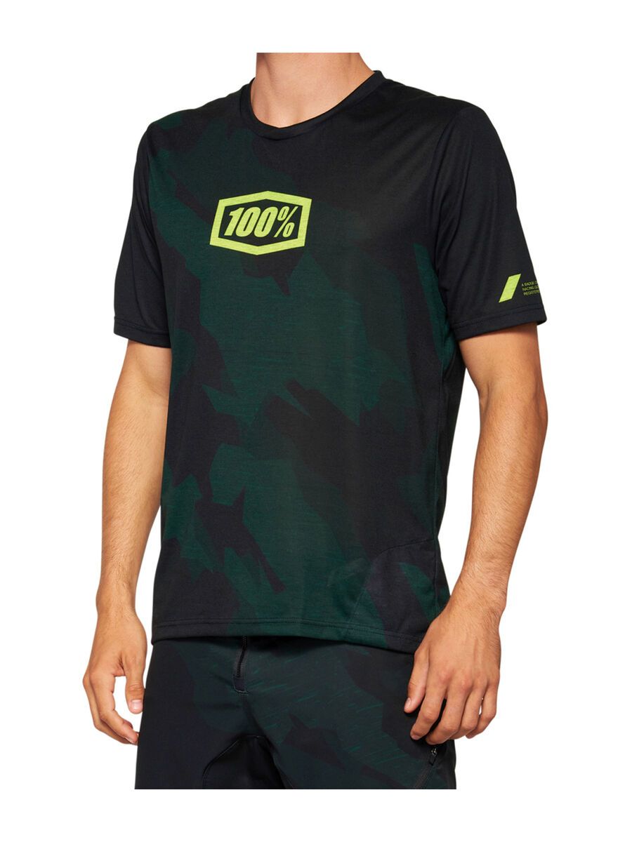 100% Airmatic LE Short Sleeve Jersey, black camo. - Bild 1