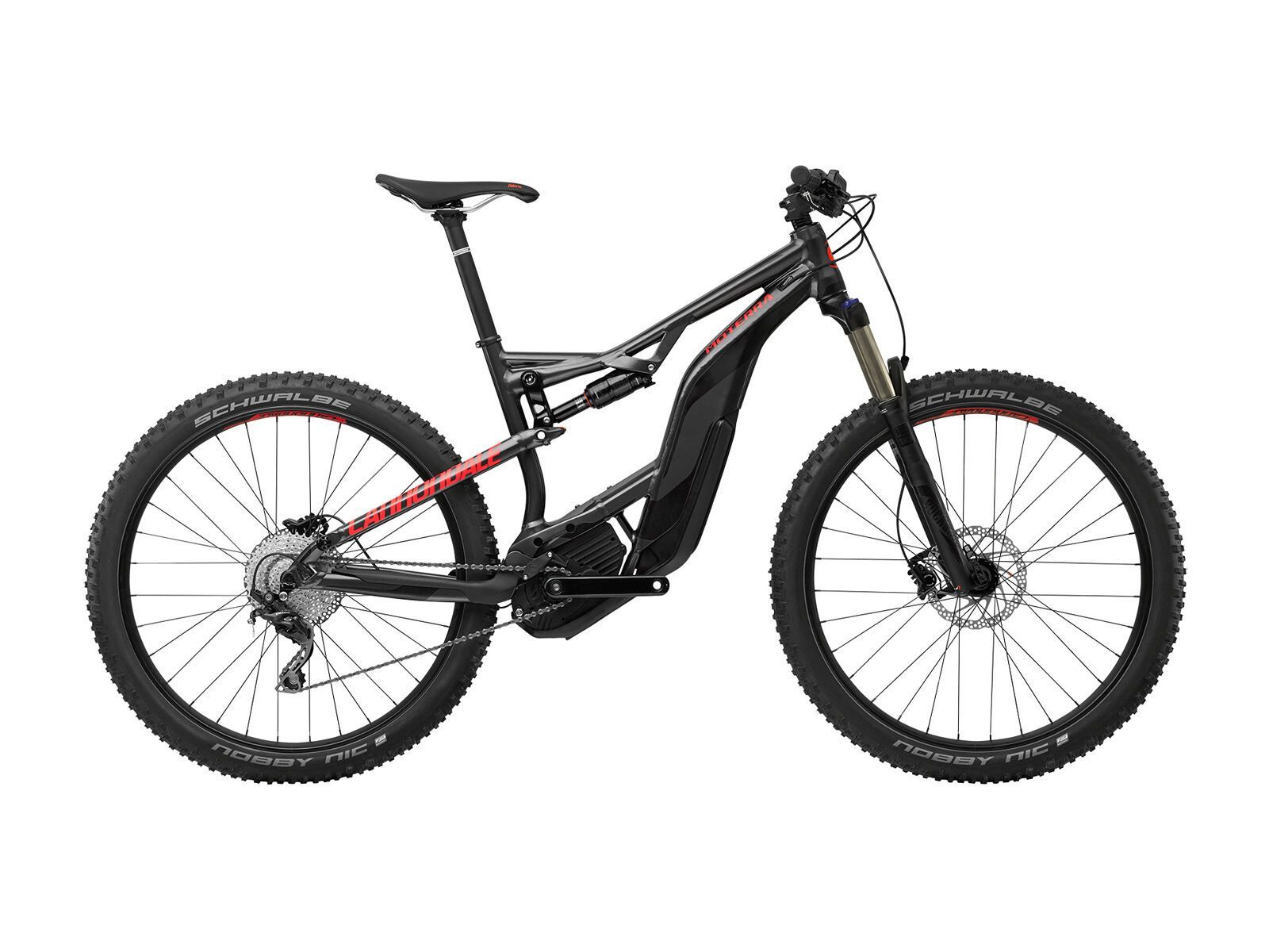 Cannondale Moterra 3, nearly black w/ acid red and jet black, gloss - NBL - Bild 1