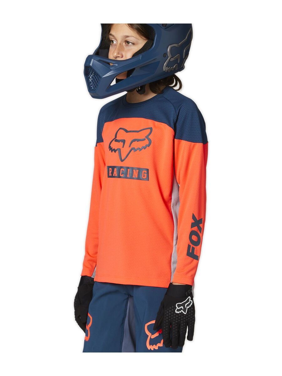 Fox Youth Defend LS Jersey Graphic 2, atomic punch - Bild 3