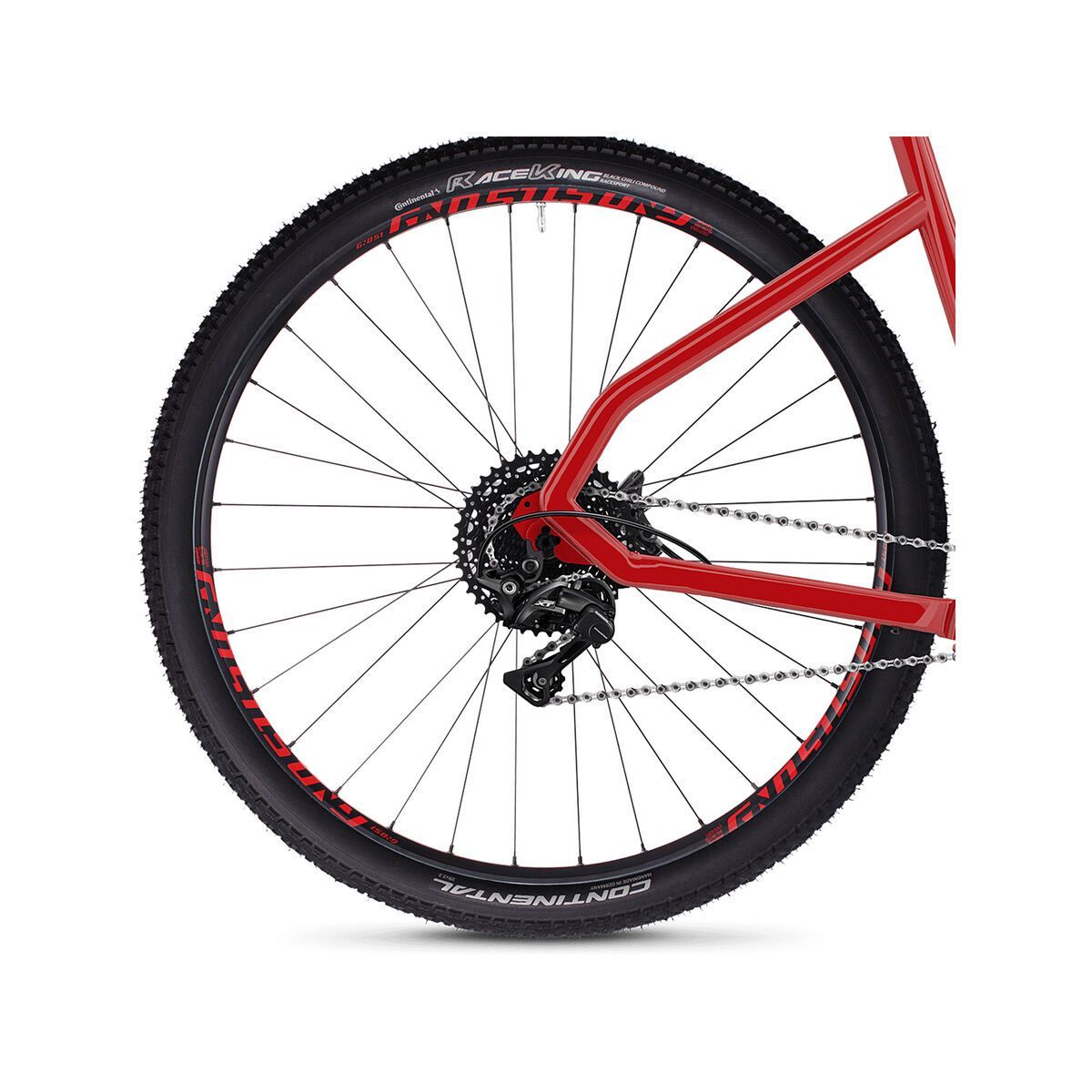 Ghost Hybride Square Cross B4.9 W AL, riot red/jet black - Bild 5