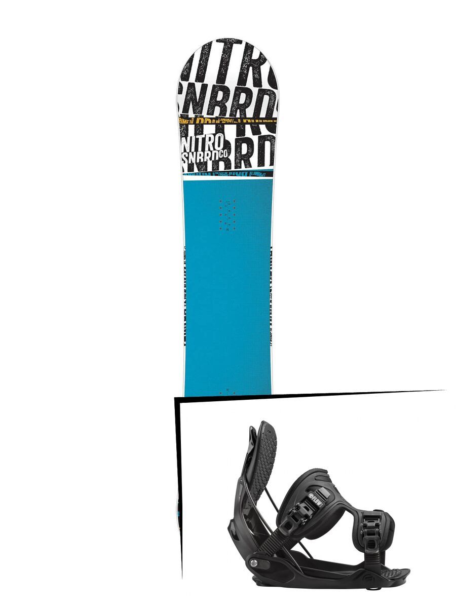 Set: Nitro Prime Stacked 2015 + Flow Alpha 2016, black - Snowboardset - Bild 1