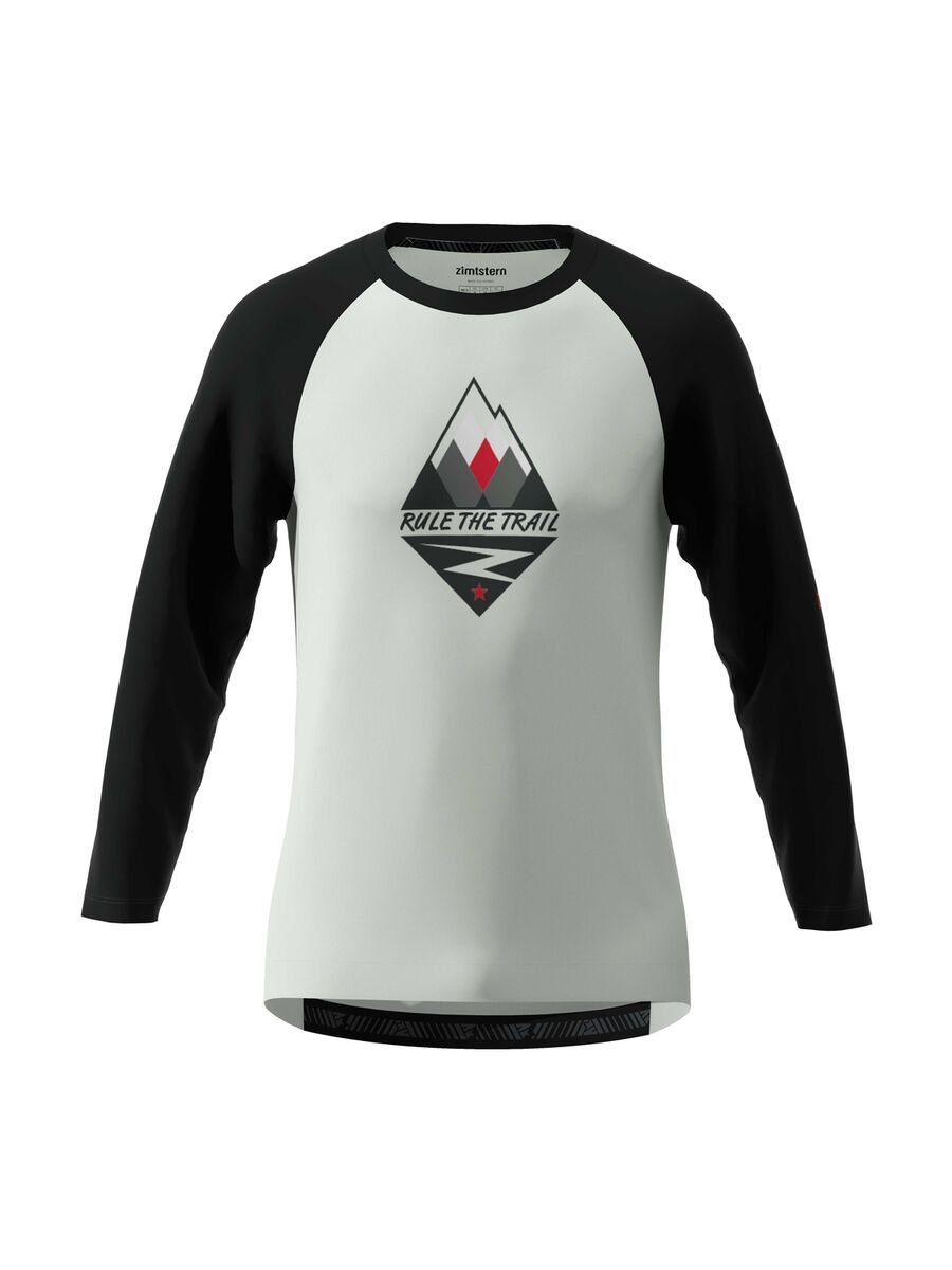 Zimtstern PureFlowz Shirt 3/4, glacier grey/pirate black/cyber red - Bild 1