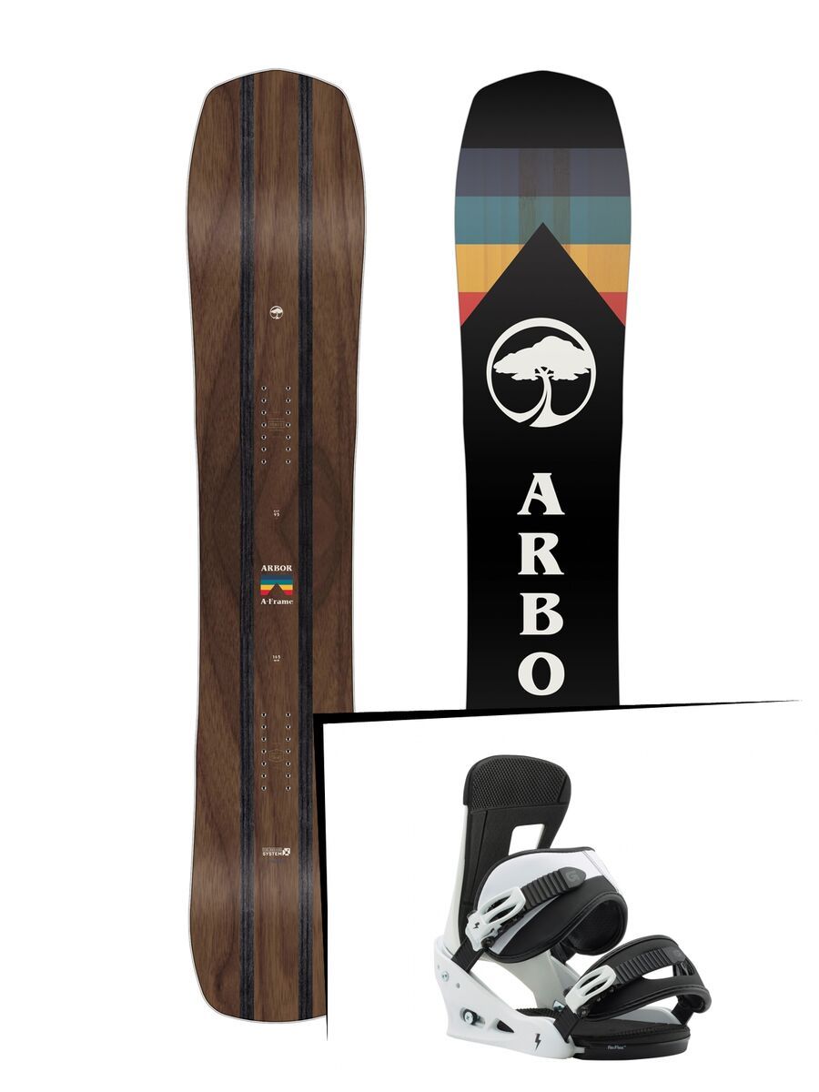 Set: Arbor A-Frame 2019 + Burton Freestyle white/black - Bild 1