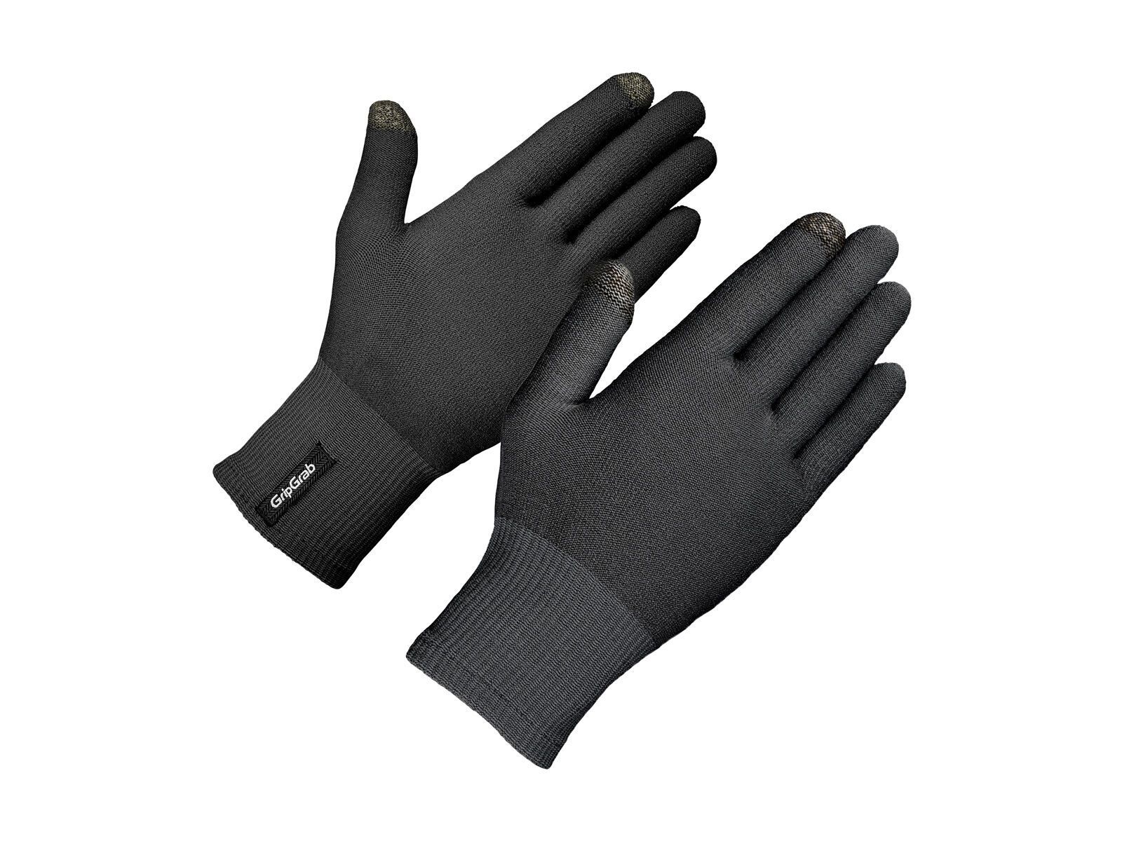 GripGrab Merino Wool Liner Gloves, black - Bild 1