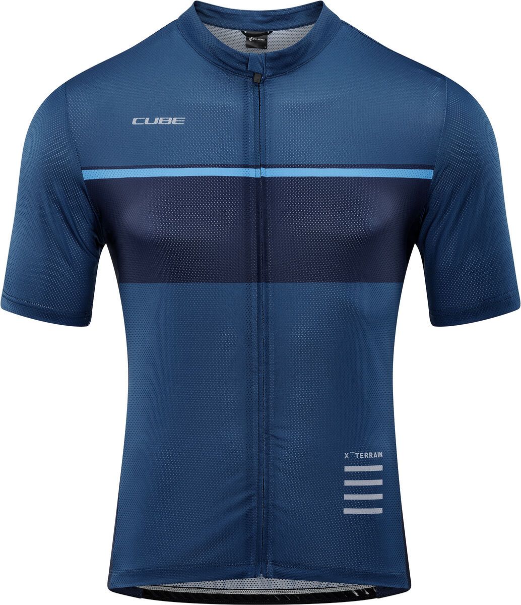 Cube ATX Trikot Full Zip kurzarm, blue - Bild 1