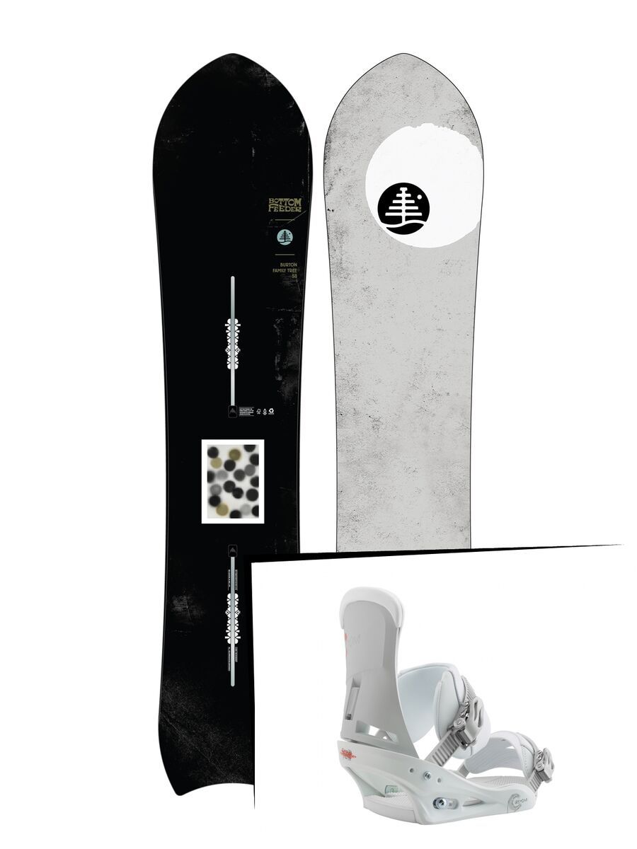 Set: Burton Family Tree Bottom Feeder 2019 + Burton Custom white - Bild 1