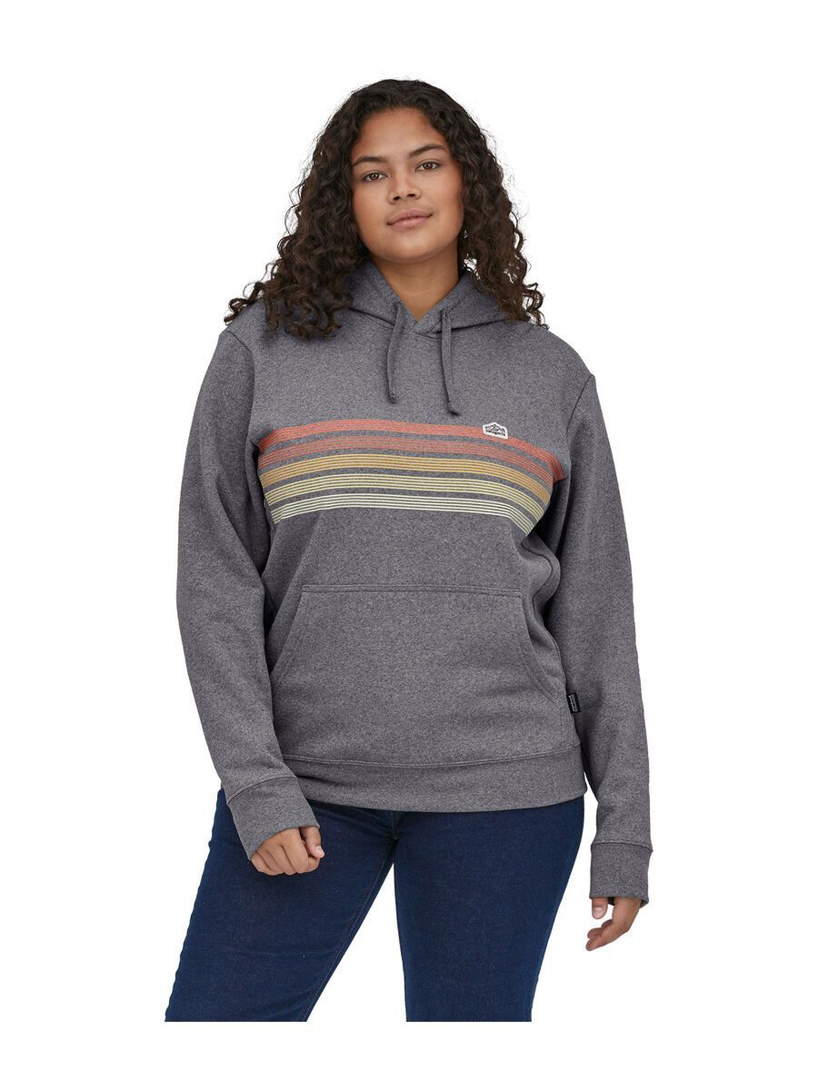 Patagonia Line Logo Ridge Stripe Uprisal Hoody, gravel heather - Bild 5
