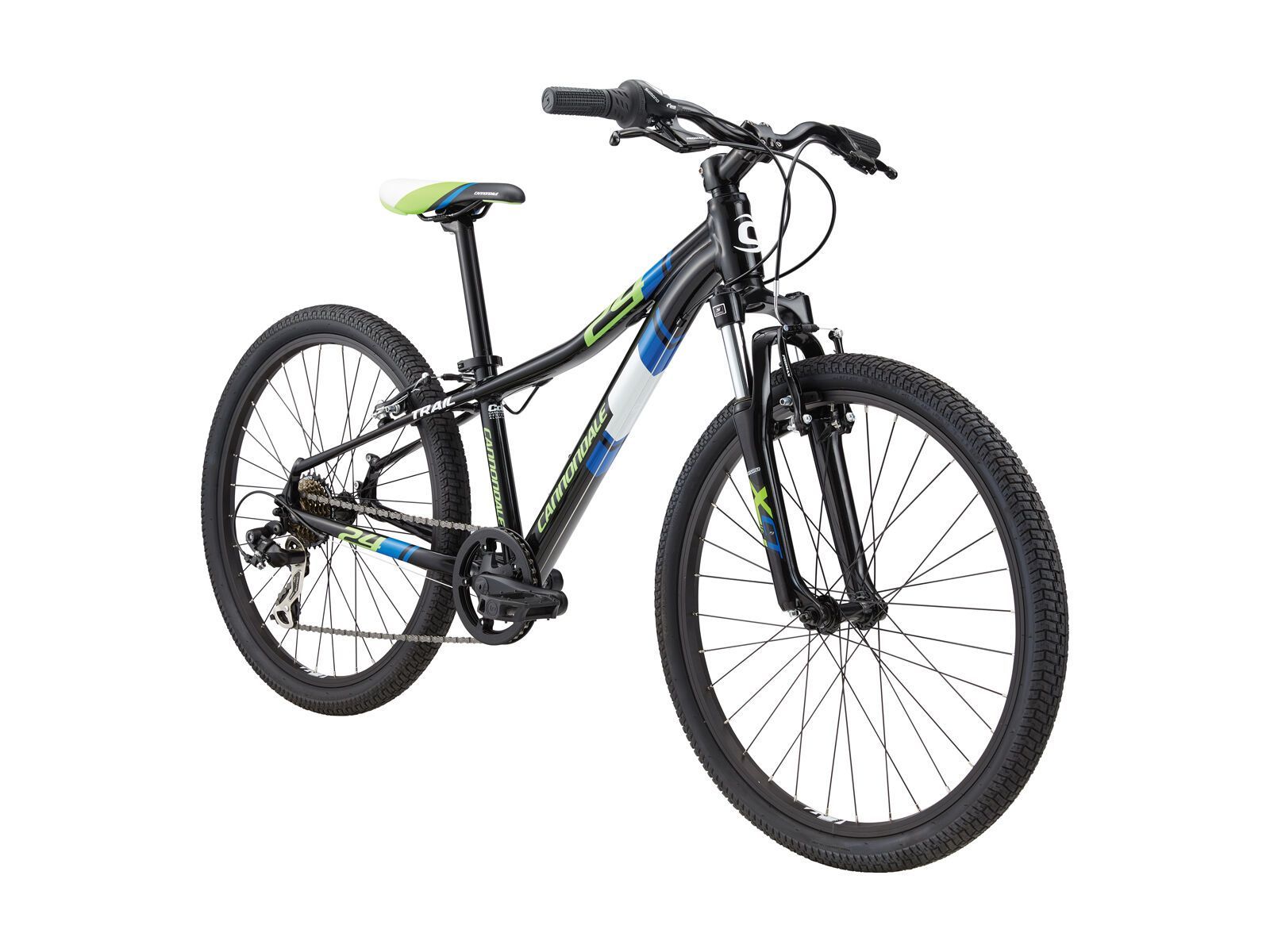 Cannondale Trail 24 Boys, jet black w/ berserker green, nu team blue and magnesium white, gloss - Bild 2