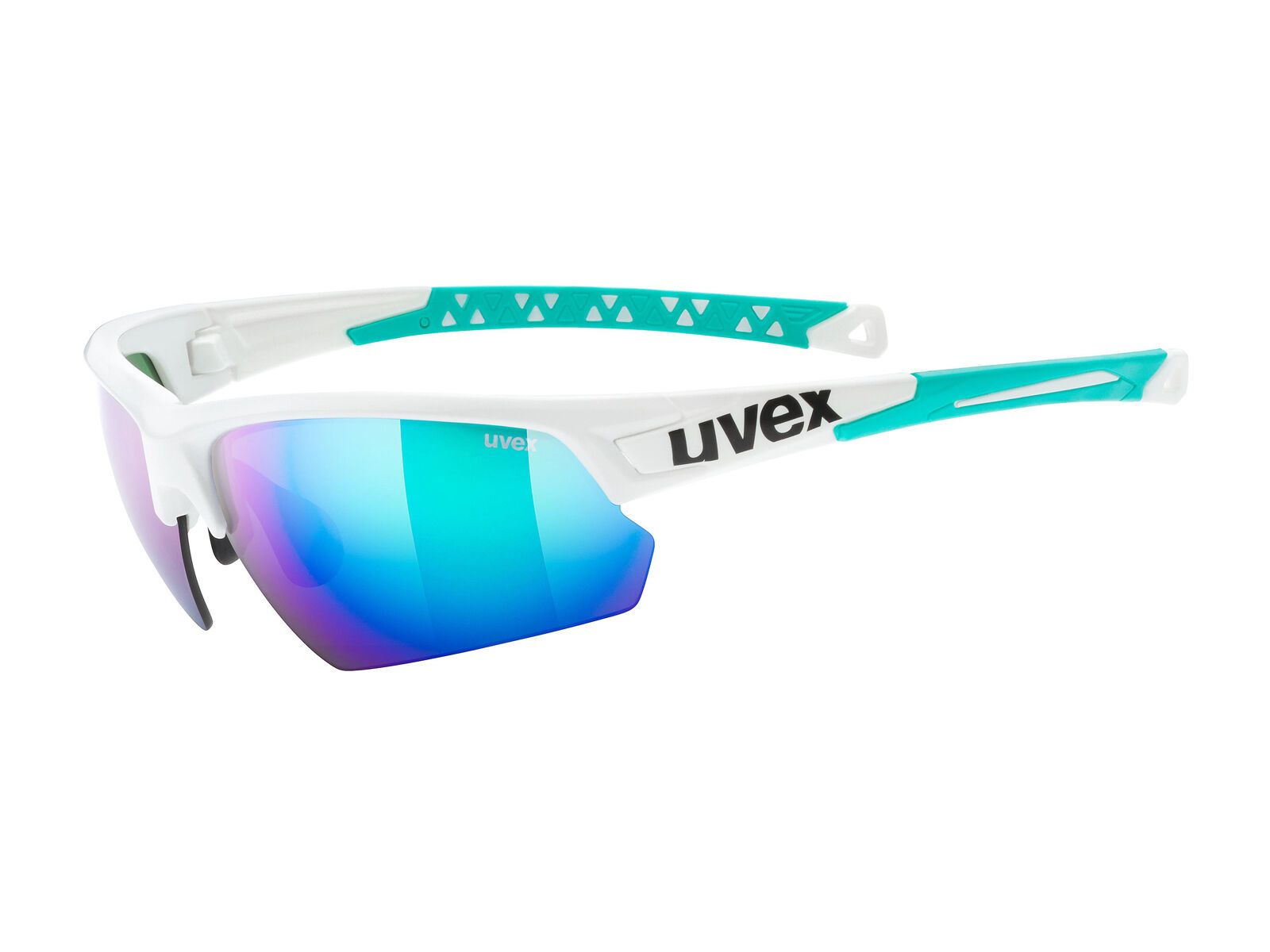 uvex sportstyle 224, white green/Lens: mirror green - Bild 1
