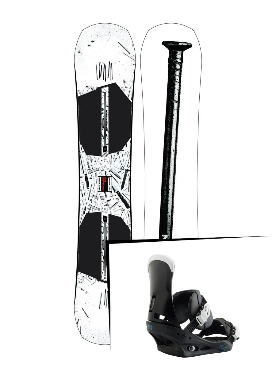 Set: Burton Name Dropper 2019 + Burton Custom black/multi - Bild 1