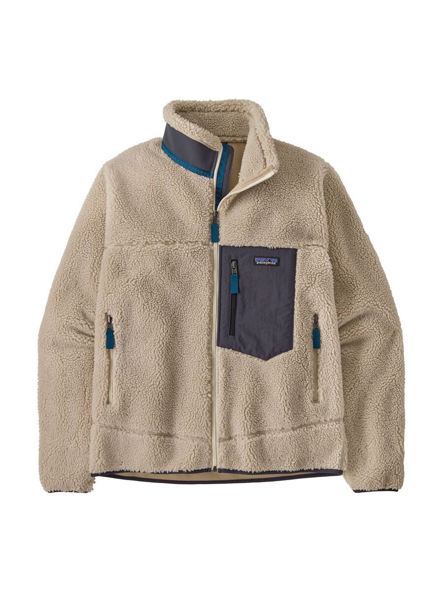 Patagonia Men's Classic Retro-X Fleece Jacket, natural w/smolder blue - Bild 1