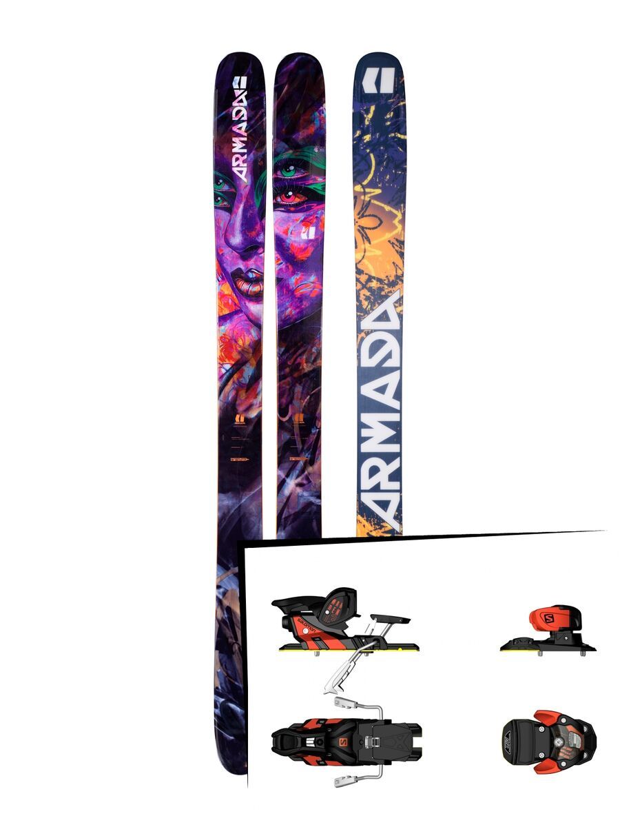 Set: Armada Arv 116 JJ 2018 + Salomon Warden MNC 13 white/black/orange - Bild 1