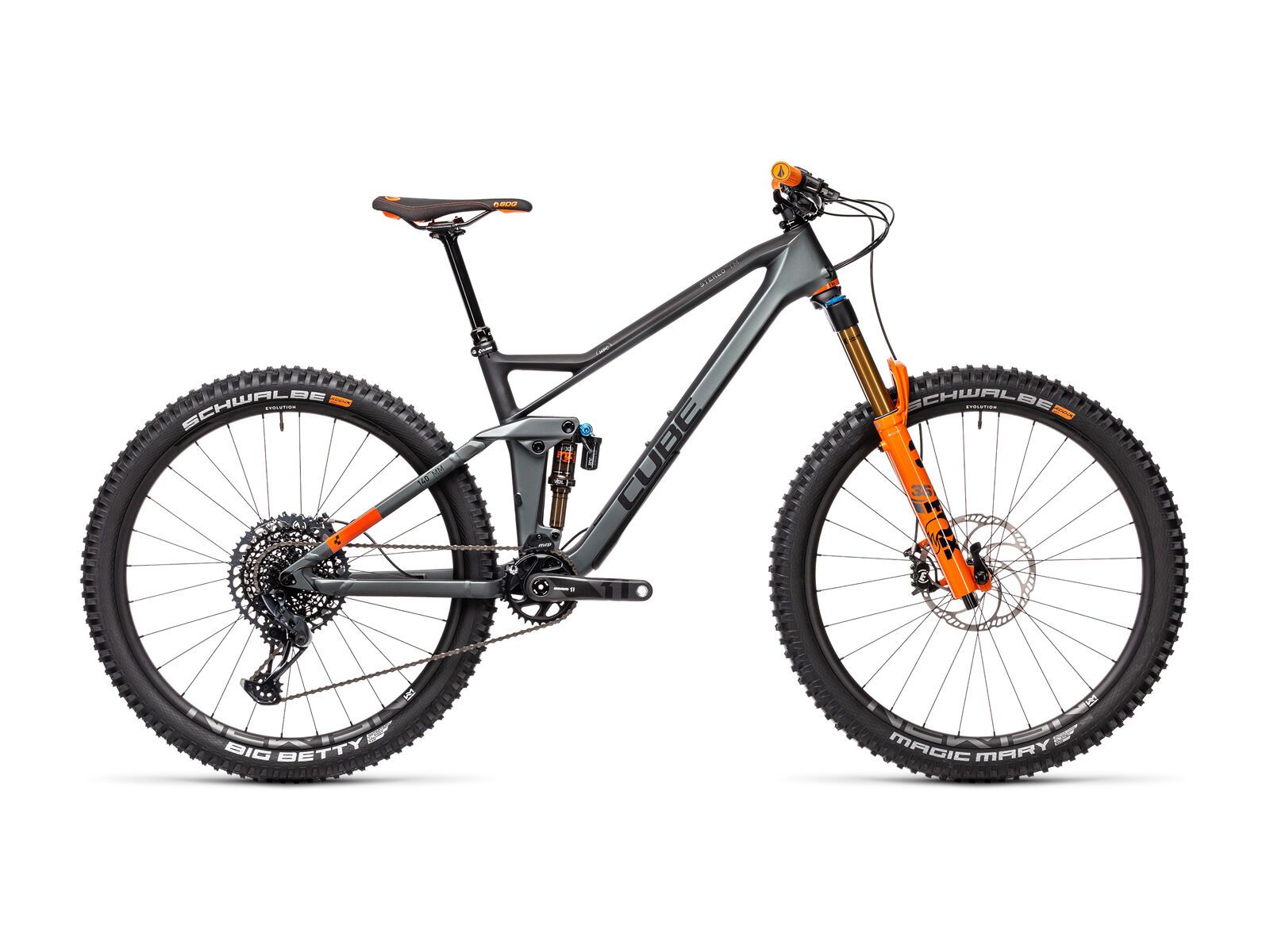Cube Stereo 140 HPC TM 27.5, flashgrey´n´orange - Bild 1