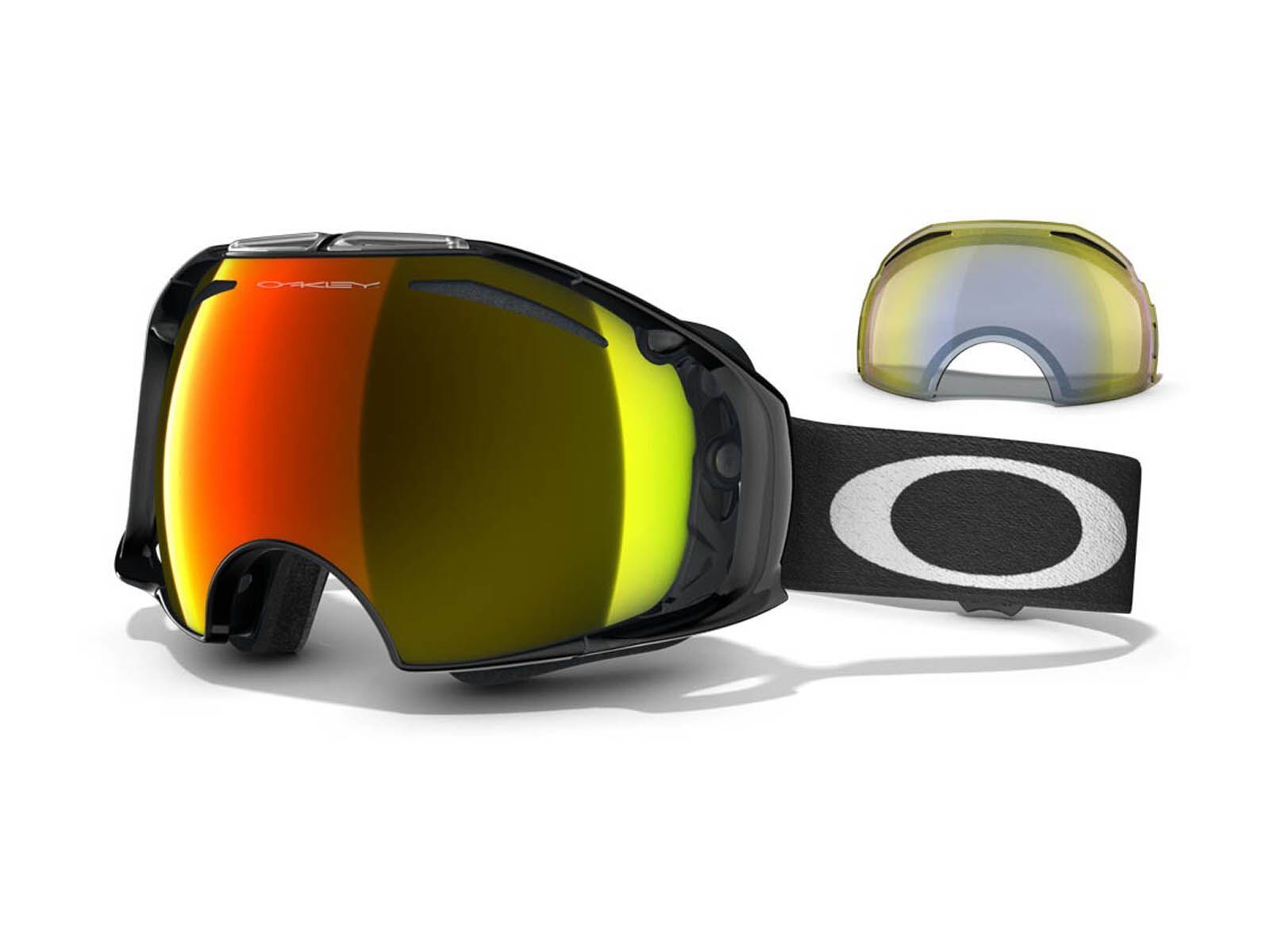 Oakley Airbrake, Jet Black/Fire Iridium & H.I. Yellow - Bild 1