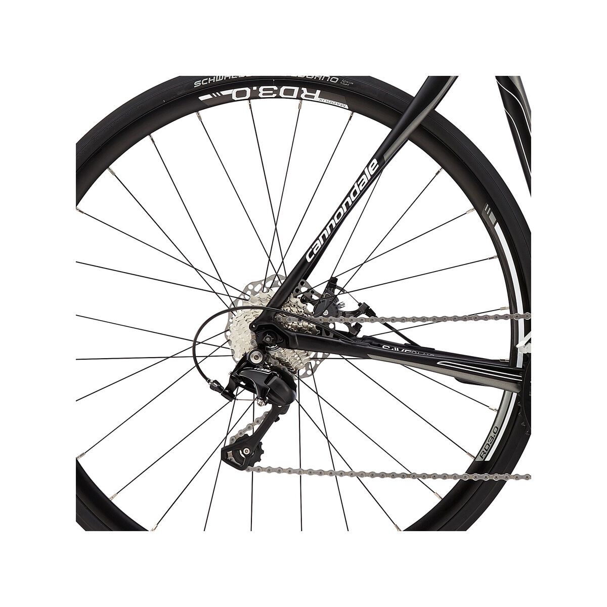 Cannondale Synapse Alloy 105 5 Disc, jet black with nearly black, charcoal grey and magnesium white, matt - Bild 4