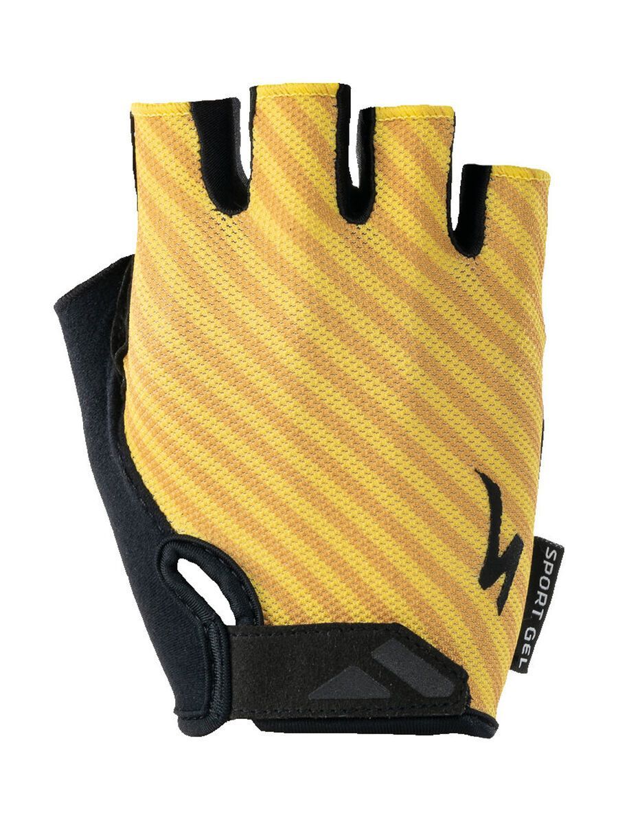 Specialized Women's Body Geometry Sport Gel Gloves Short Finger, brassy yellow stripe - Bild 1