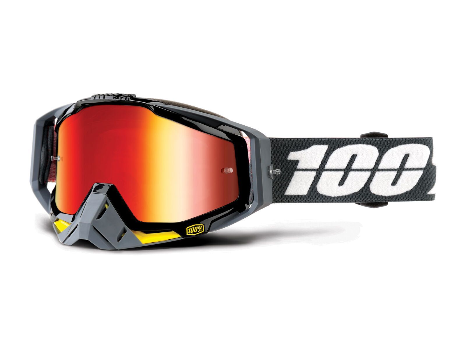 100% Racecraft inkl. Wechselscheibe, fortis/Lens: mirror red, clear - Bild 1