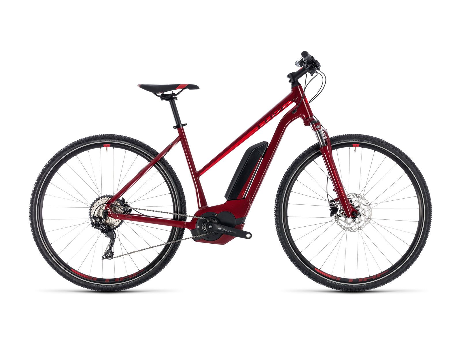 Cube Cross Hybrid Pro 500 Trapeze, darkred´n´red - Bild 1