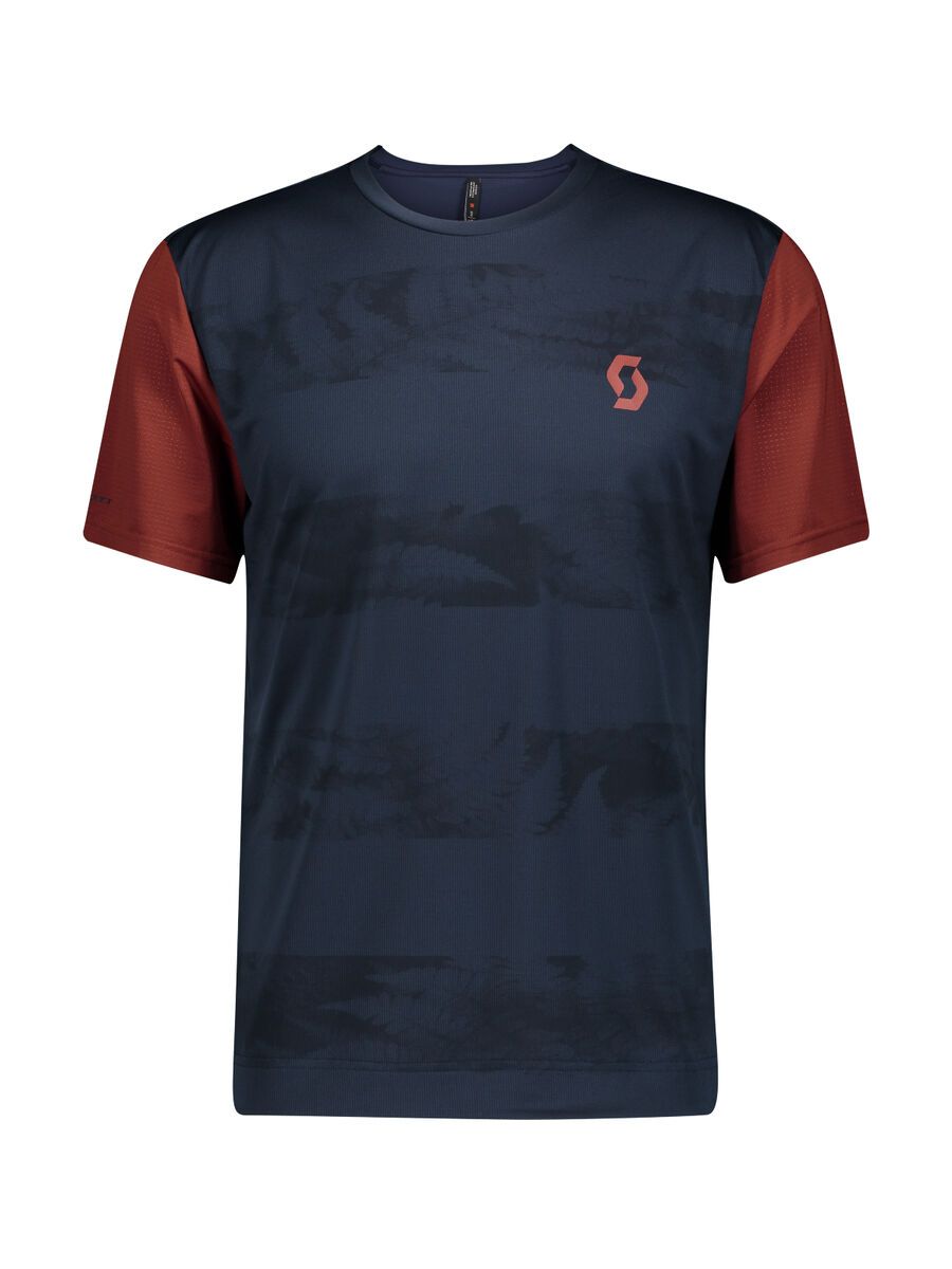 Scott Trail Flow S/SL Men's Shirt, midnight blue/rust red - Bild 1