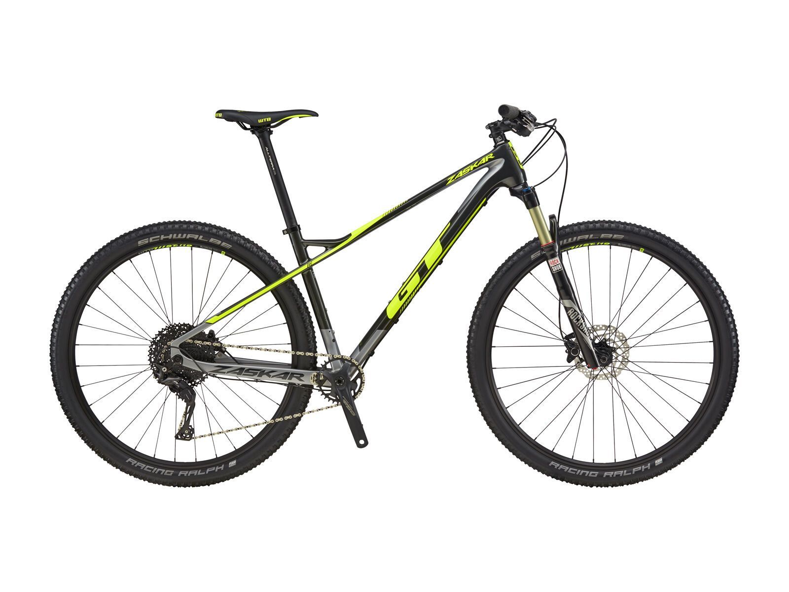 GT Zaskar Carbon Comp, gloss gun metal w/ silver & neon yellow - Bild 1