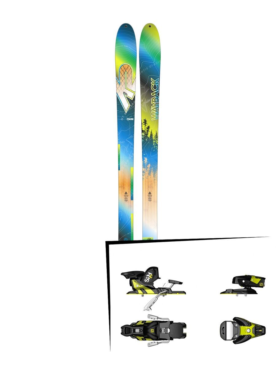 K2 SKI Set: Wayback 82 ECOre  + Salomon STH2 WTR 13 - Bild 1