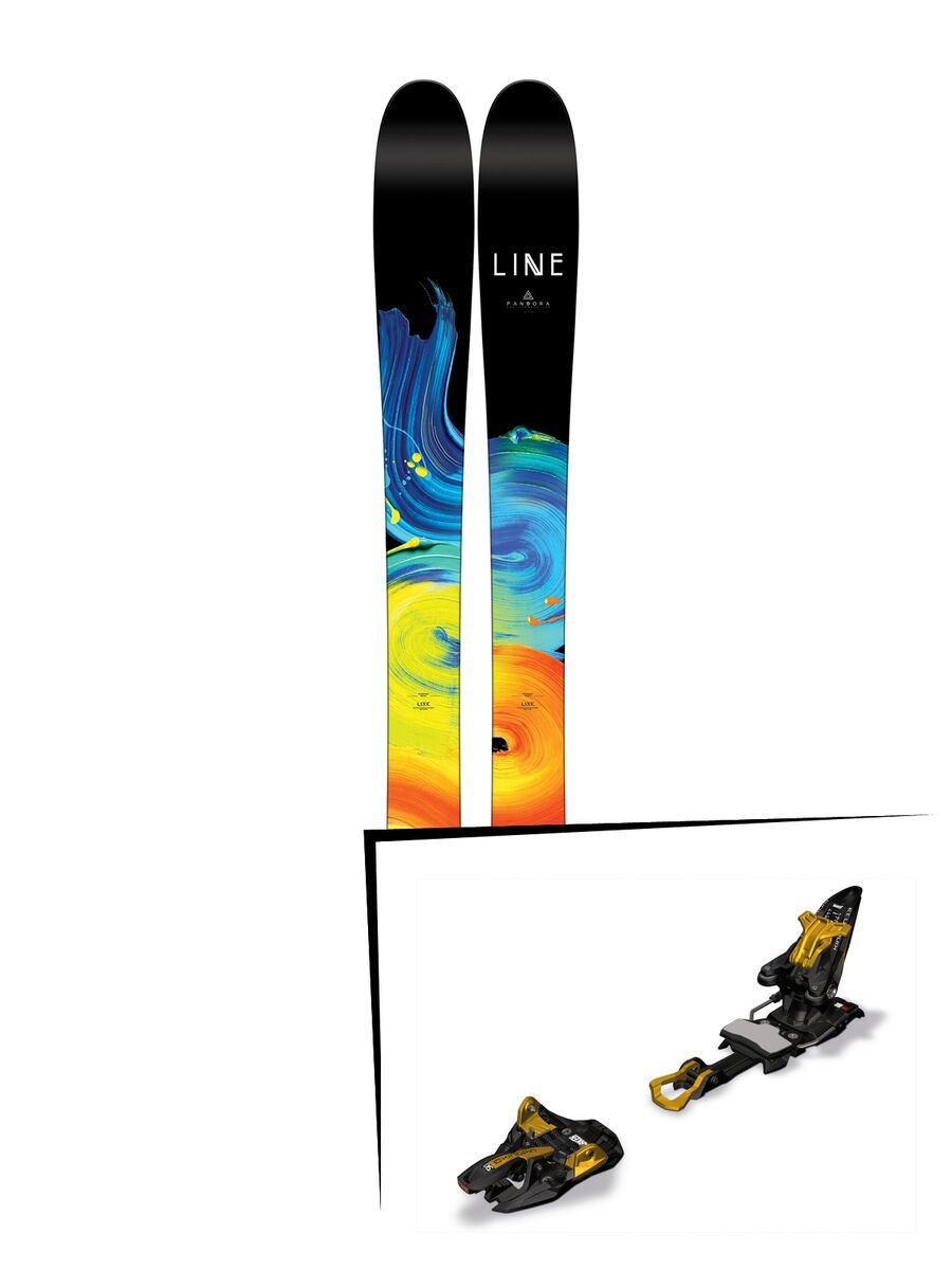 Set: Line Pandora 110 2017 + Marker Kingpin 13 100-125 mm, black/gold - Skiset - Bild 1