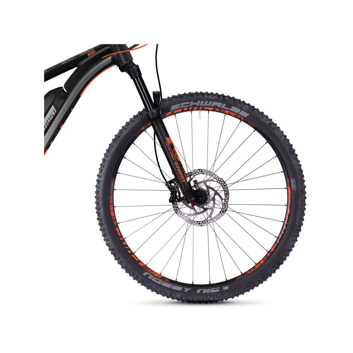 Ghost Hybride Kato S4.9 AL, night black/urban gray/neon orange - Bild 2