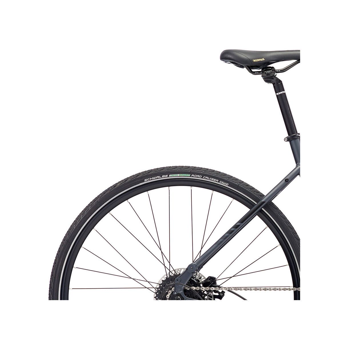 Kona Dew Plus 700C, matt charcoal w/ yellow & black decals - Bild 6