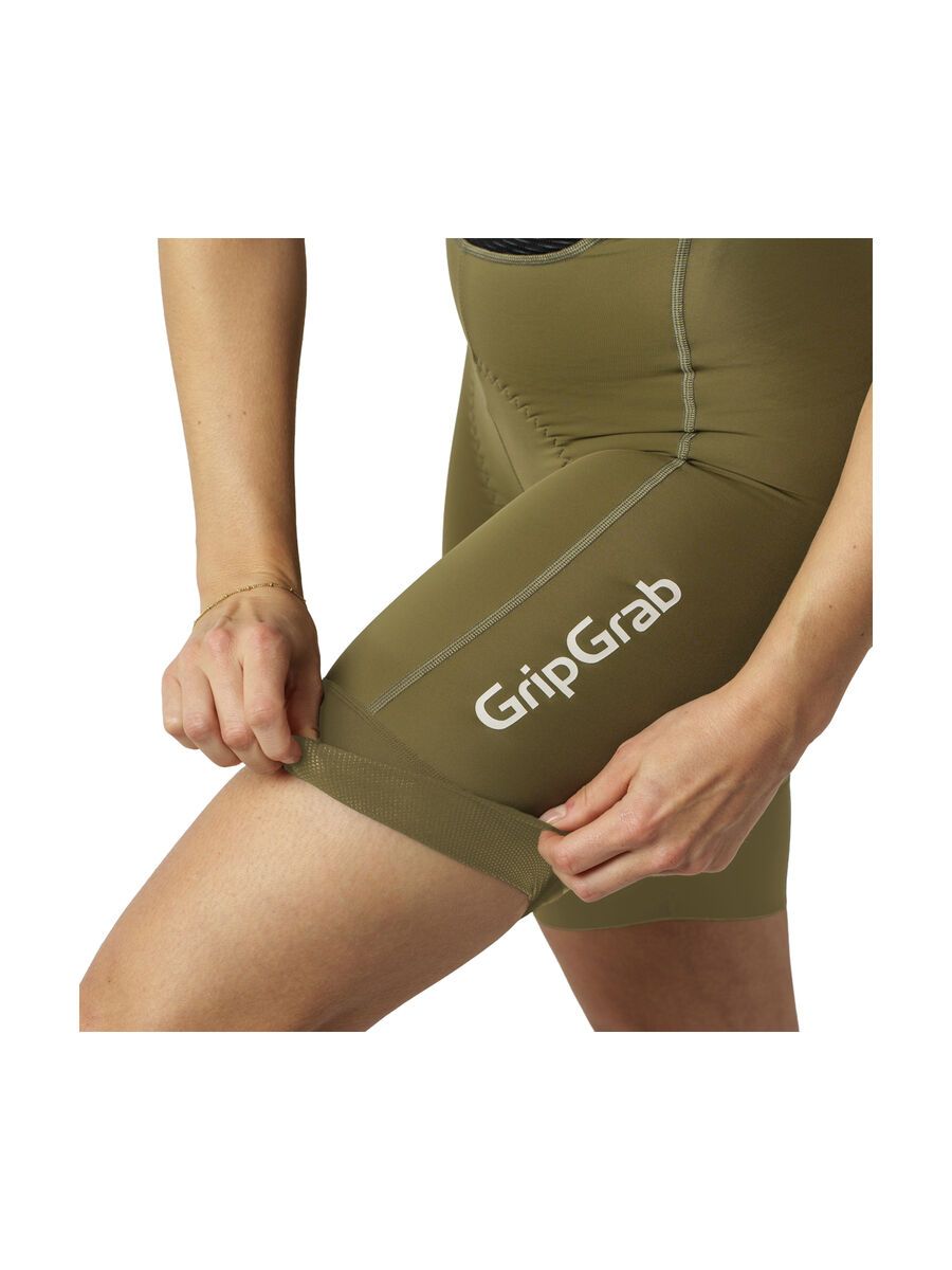 GripGrab Women's PACR Bib Shorts, olive green - Bild 8