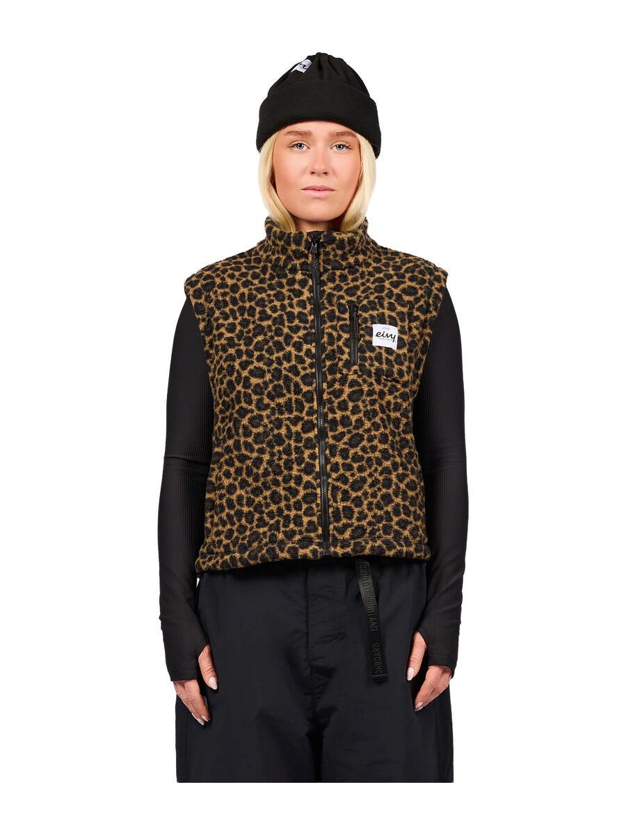 Eivy Boxy Sherpa Vest, leopard - Bild 2