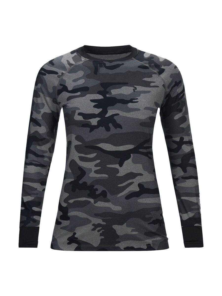 Peak Performance W Spirit Print Longsleeve, grey melange camo - Bild 1