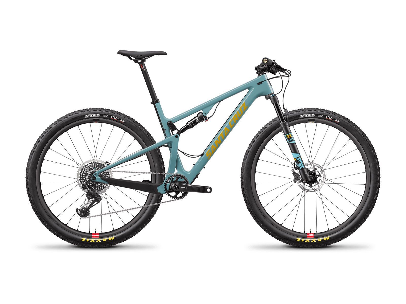 Santa Cruz Blur CC X01 Reserve, gloss aqua and yellow - Bild 1