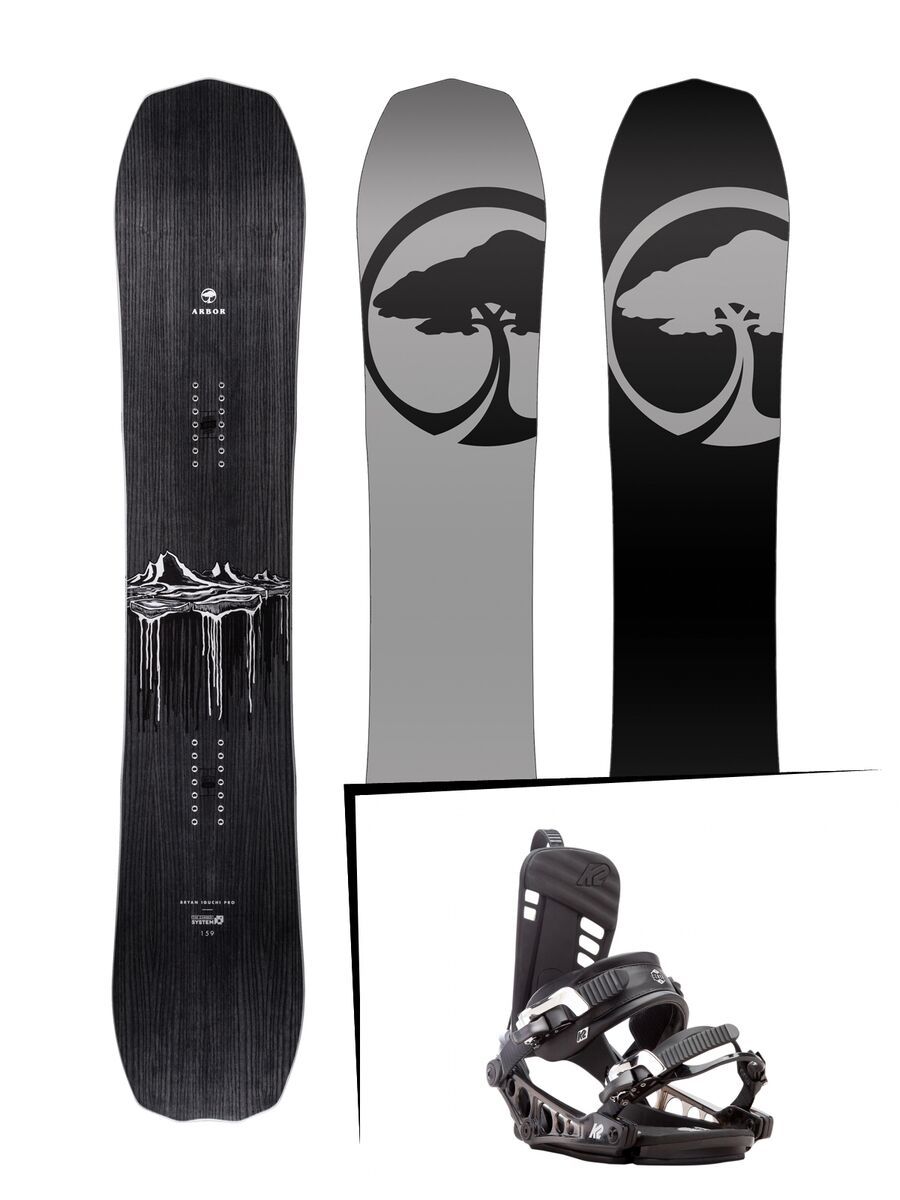 Set: Arbor Iguchi Pro Camber 2017 + K2 Cinch CTX (1728771S) - Bild 1