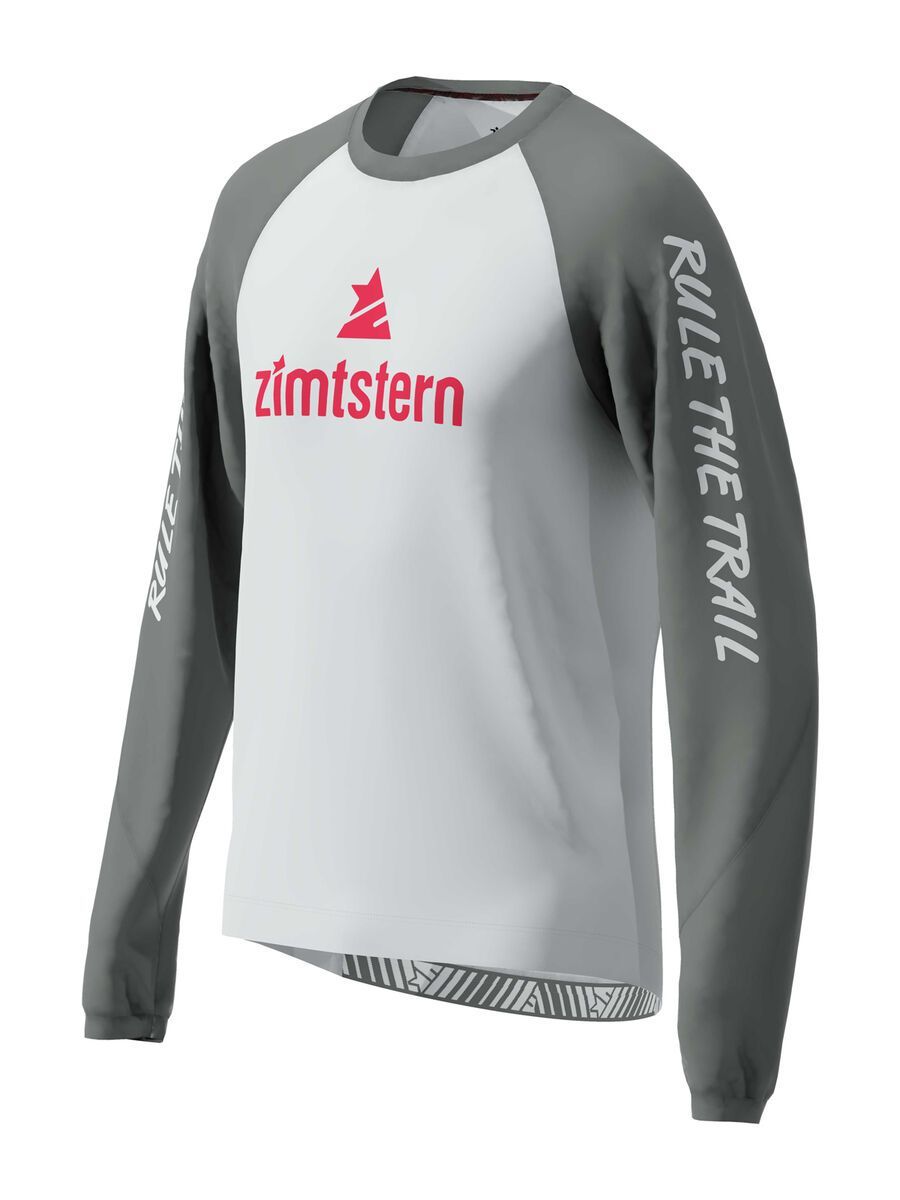 Zimtstern PureFlowz Shirt LS, glacier grey/gun metal/cyber red - Bild 2