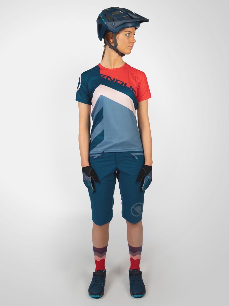 Endura Damen SingleTrack Print T-Shirt LTD, granatapfel - Bild 7