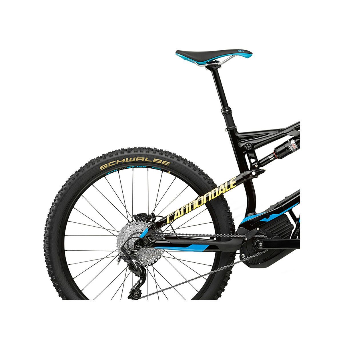 Cannondale Moterra LT 2, jet black w/ ultra blue and neon spring, gloss - BLU - Bild 5