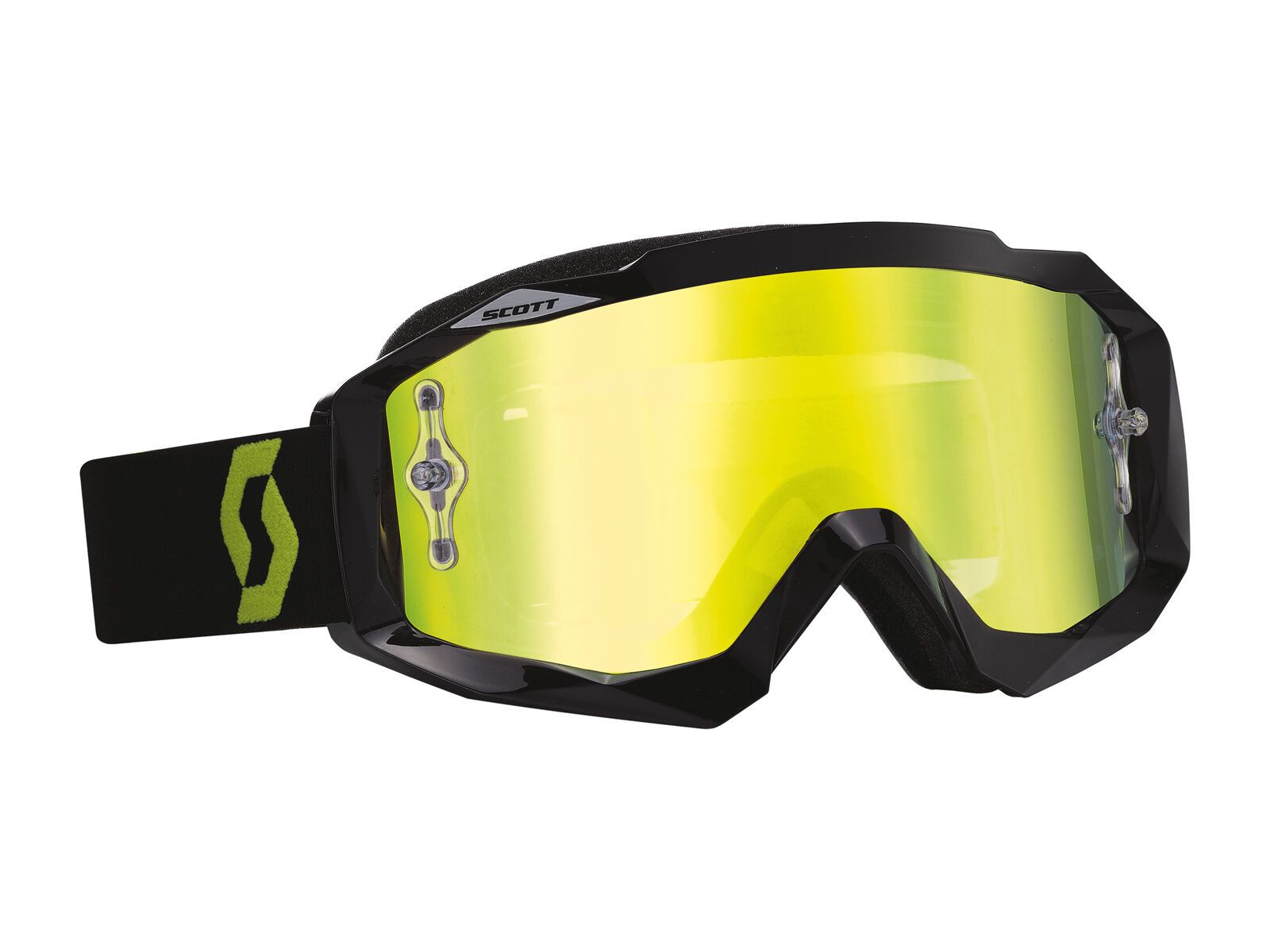 Scott Hustle MX, black/green/yellow chrome works - Bild 1